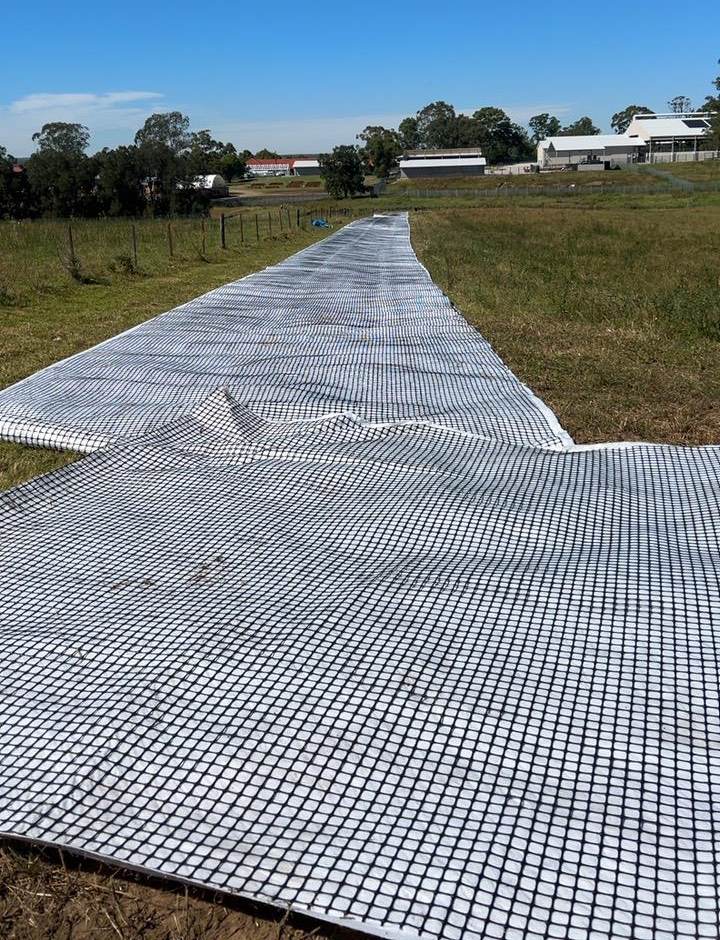 Geogrid access track